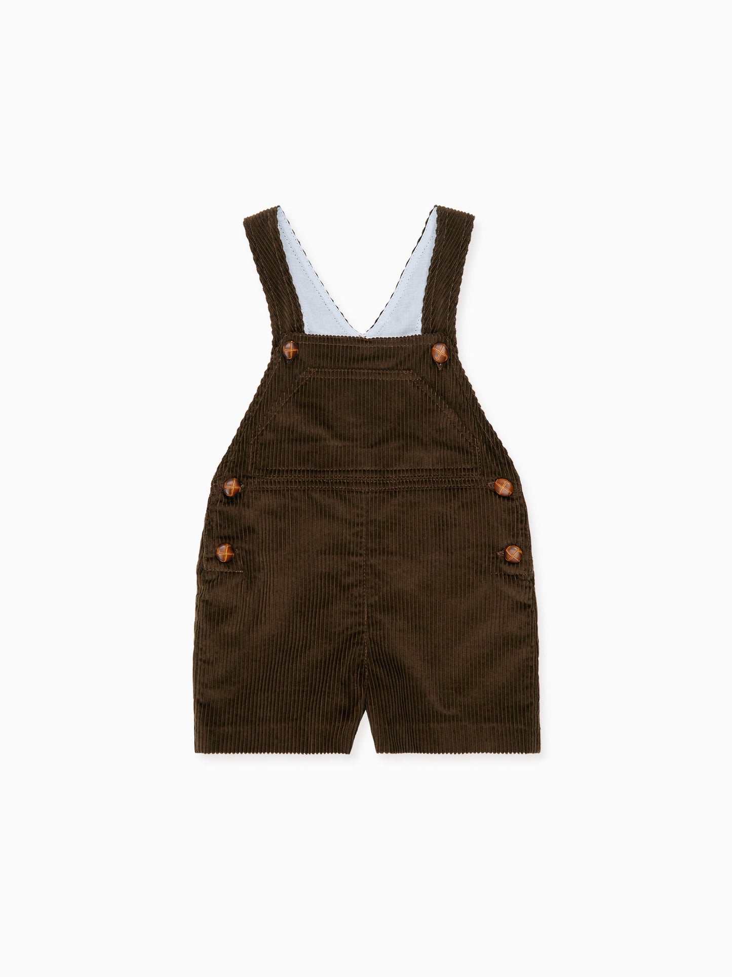 Chocolate Brown Salma Corduroy Baby Overalls