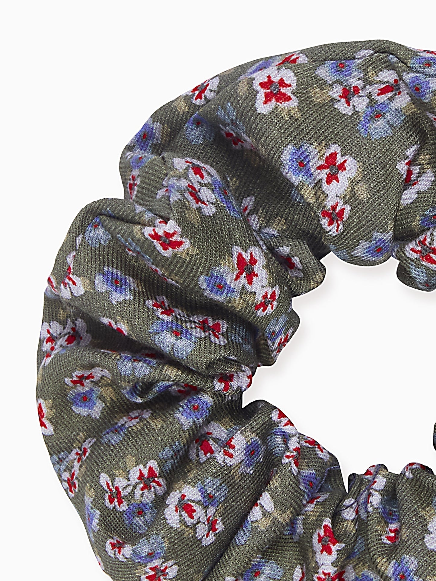 Green Floral Girl Scrunchie