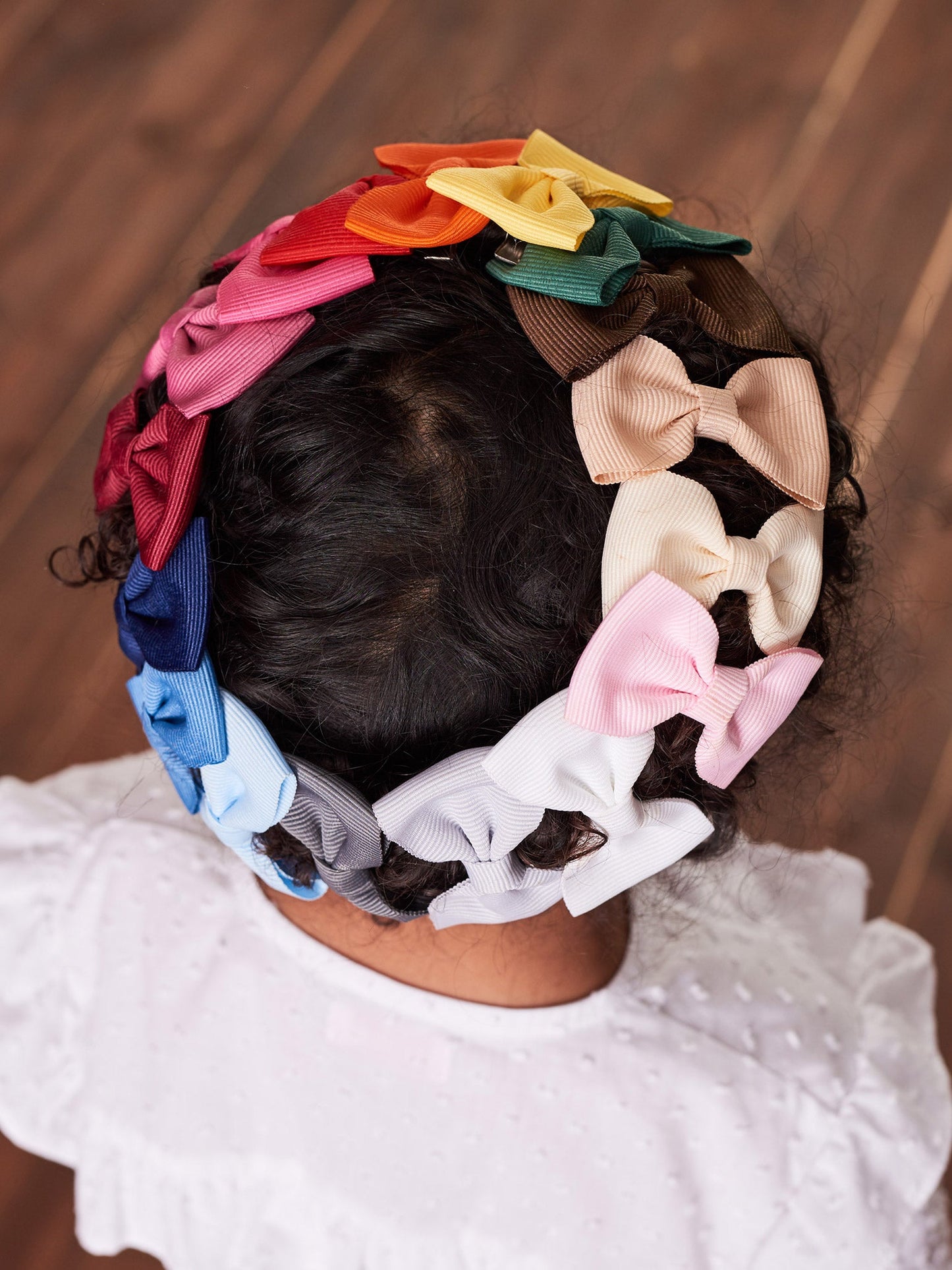 Orange Small Bow Girl Clip