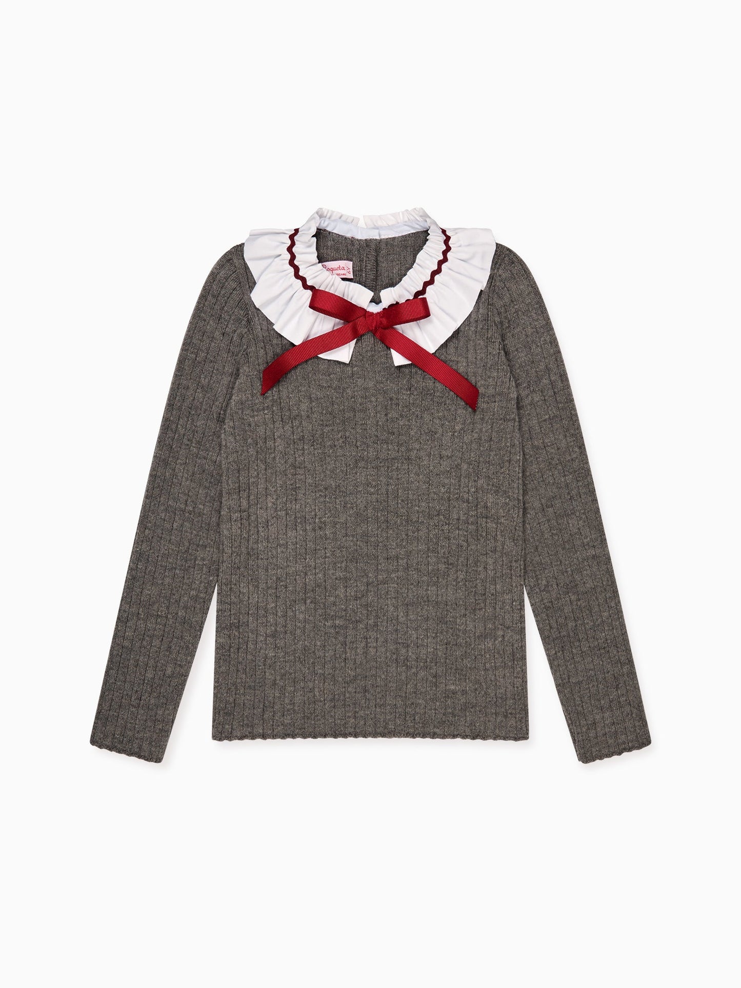 Grey Melange Tavi Merino Girl Sweater