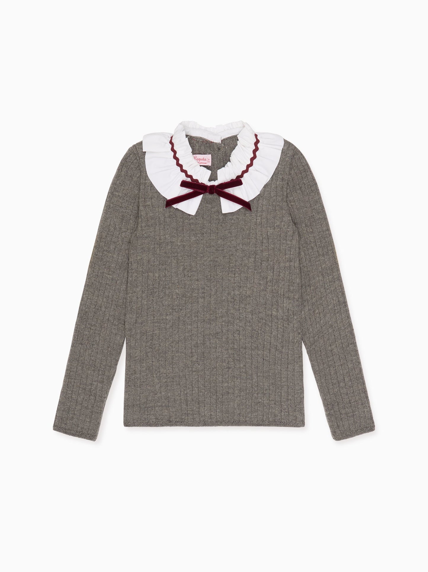 Grey Melange Tavi Merino Girl Sweater