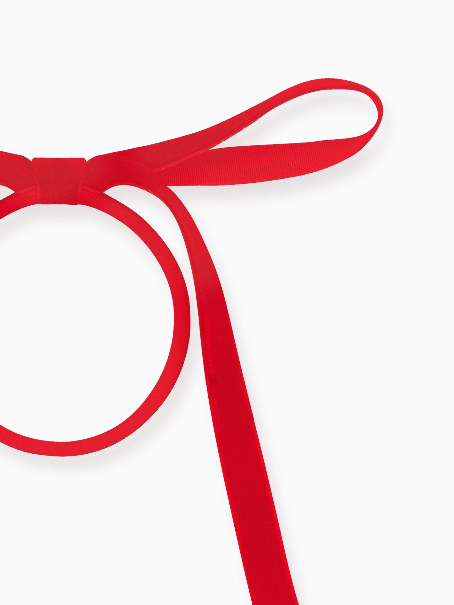 Red Velvet Bow Girl Hair Tie