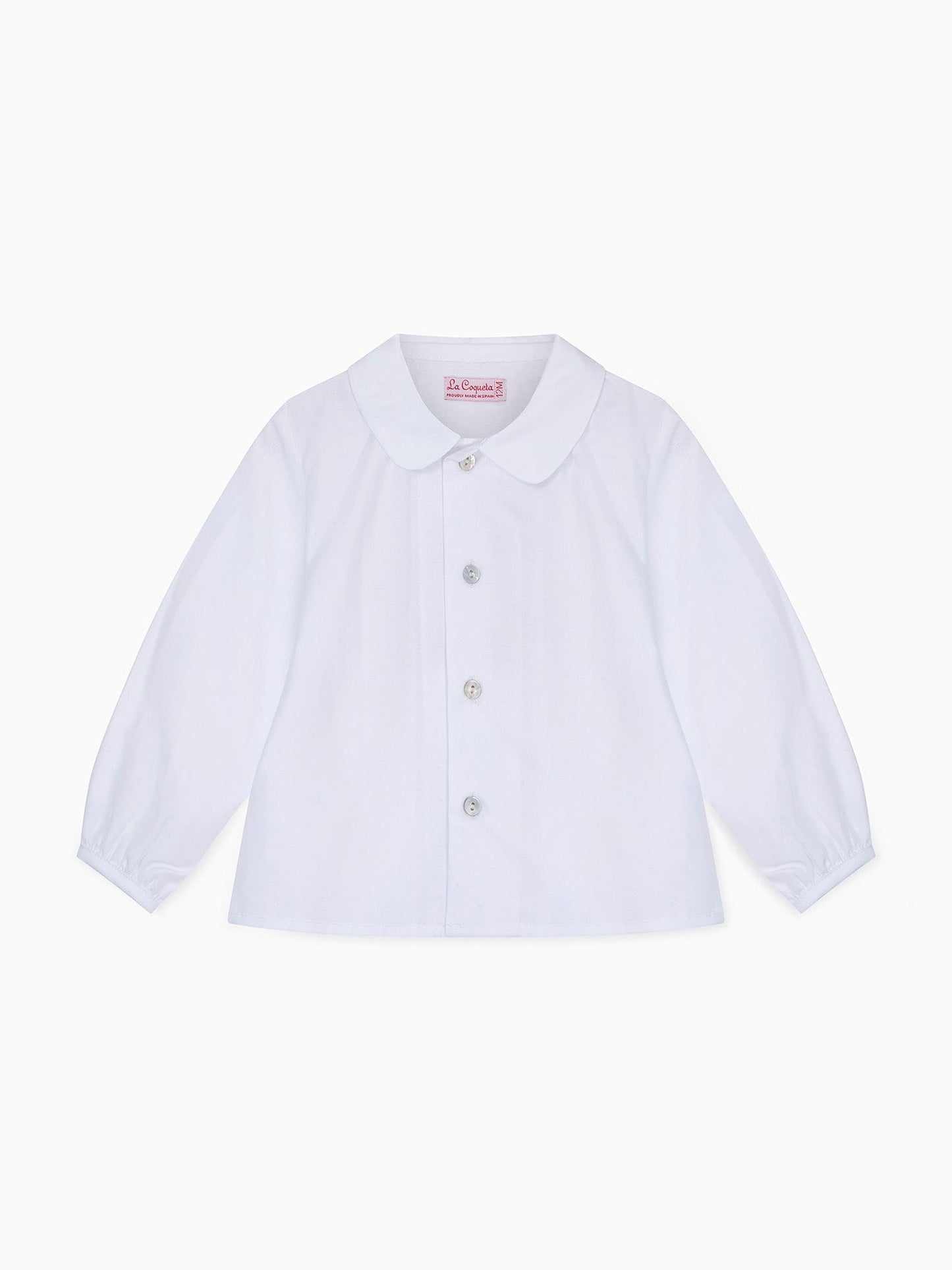 White Bara Long Sleeve Baby Shirt