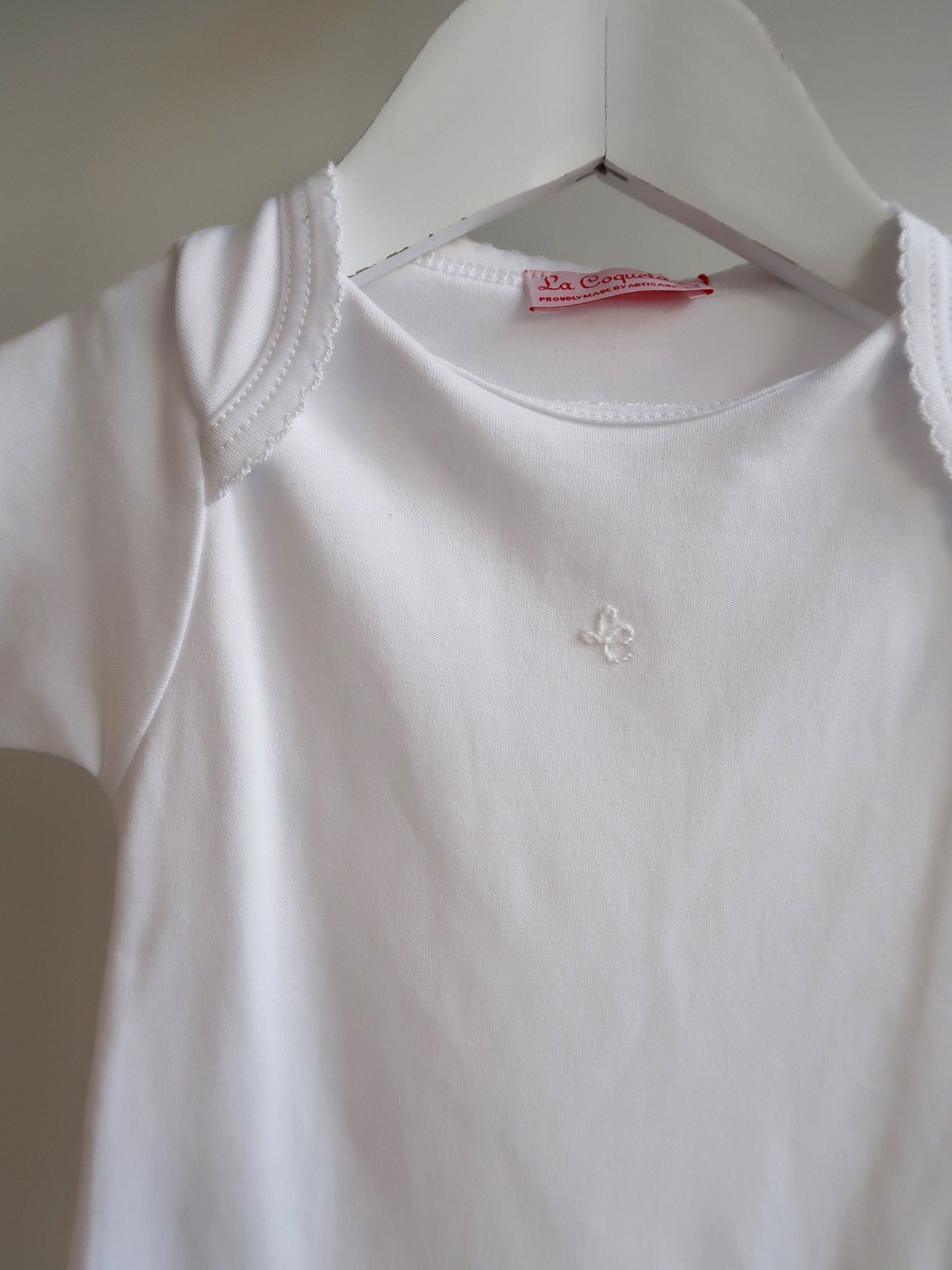 White Lupe Baby Bodysuit