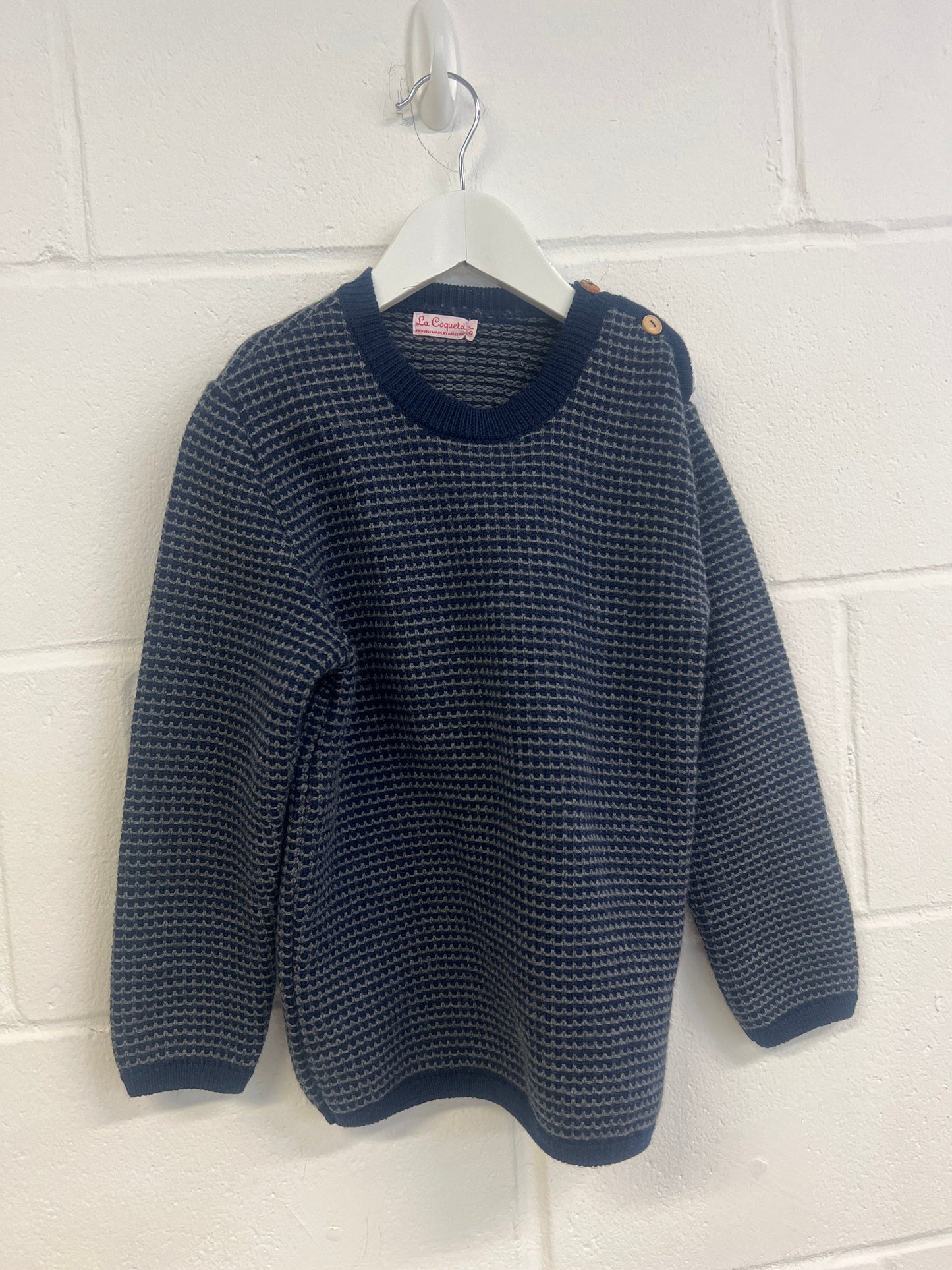 Blue Bromo Merino Jacquard Boy Sweater
