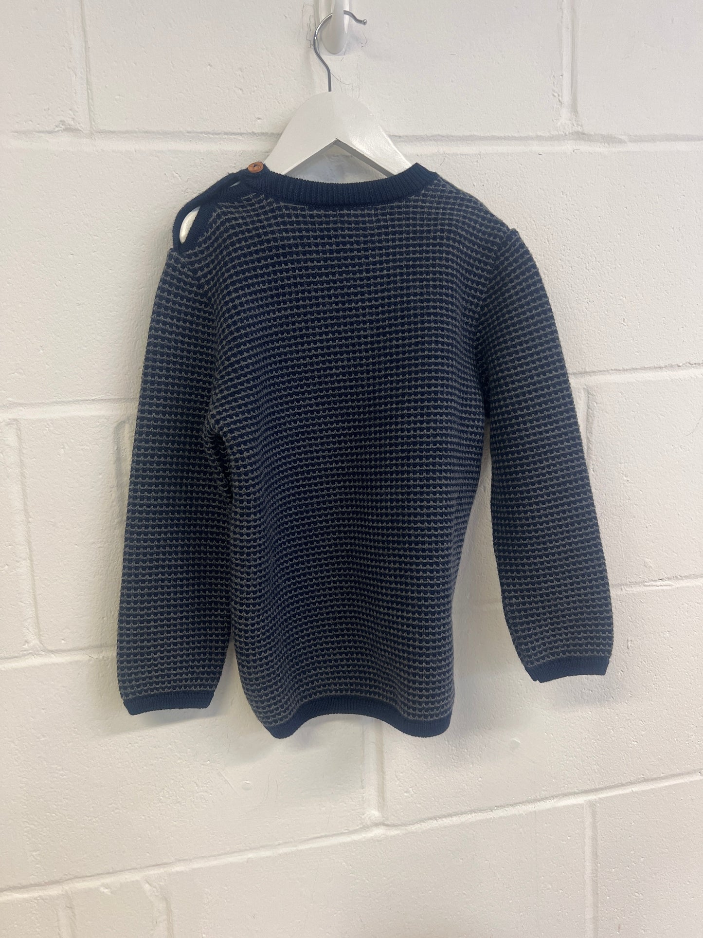 Blue Bromo Merino Jacquard Boy Sweater