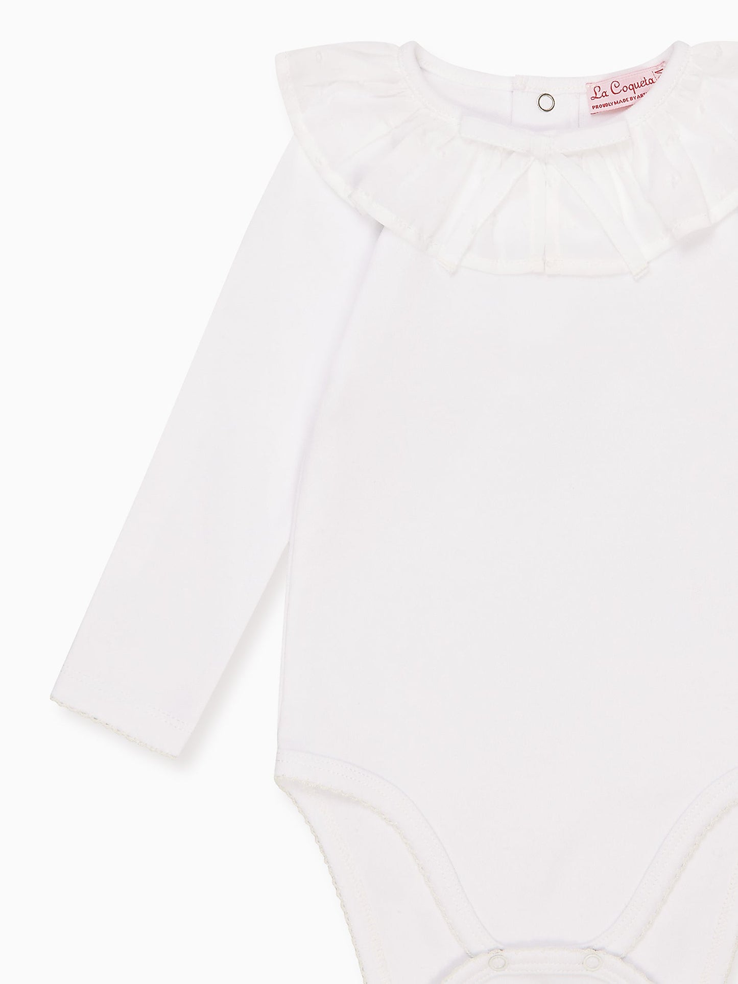 White Laya Baby Girl Bodysuit