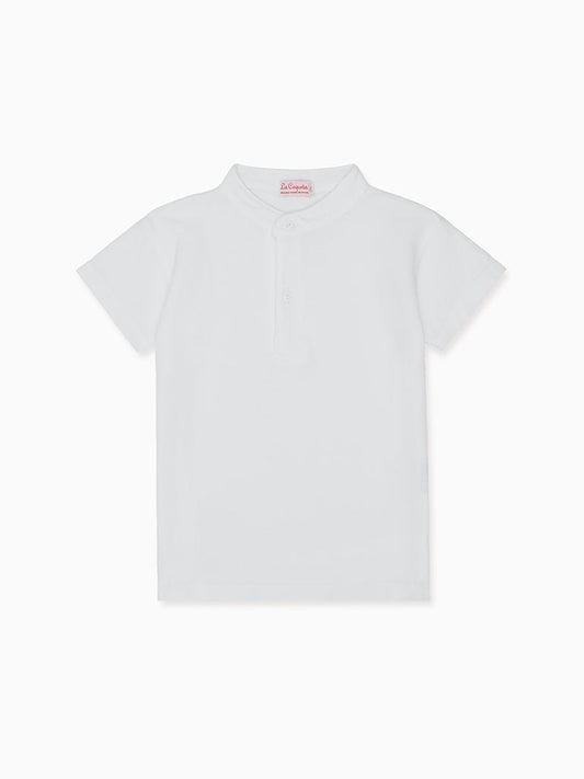 White Alcon Boy Polo Shirt