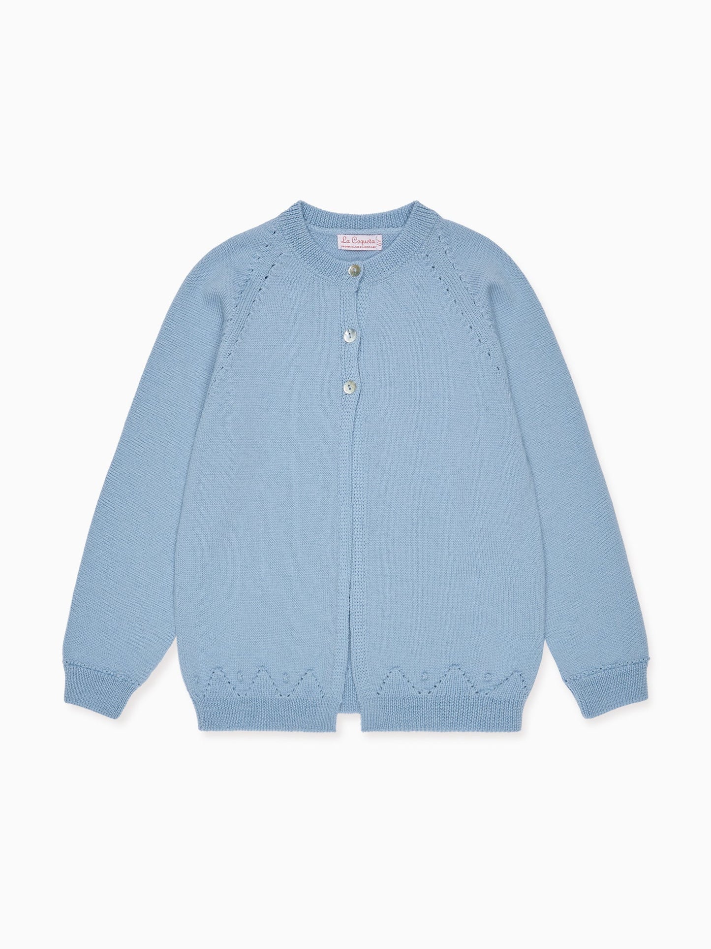 Dusty Blue Alvira Merino Girl Cardigan
