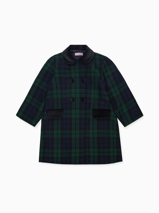 Green Tartan Arrieta Girl Coat