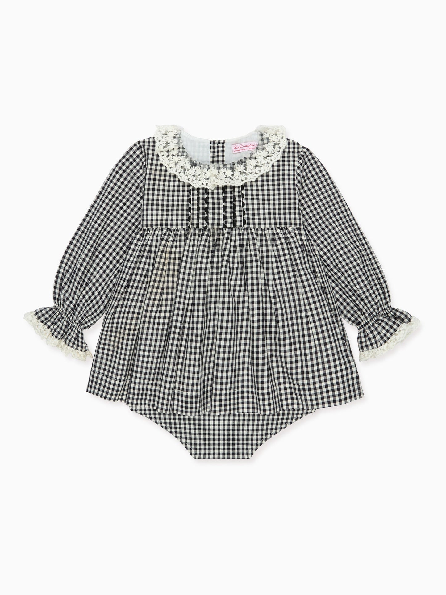 Black Gingham Aurelia Baby Girl Set