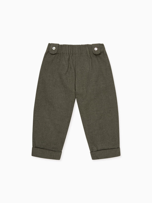 Olive Check Austen Baby Pants
