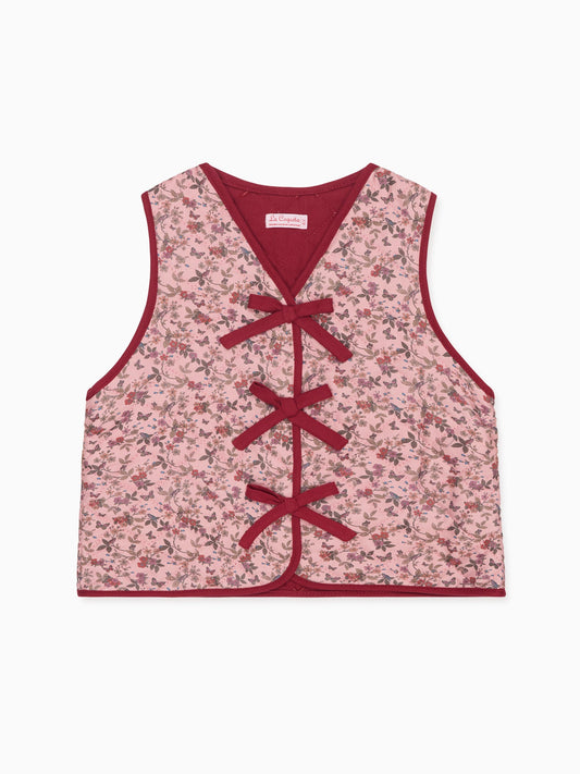Dusty Pink Floral Azari Girl Vest