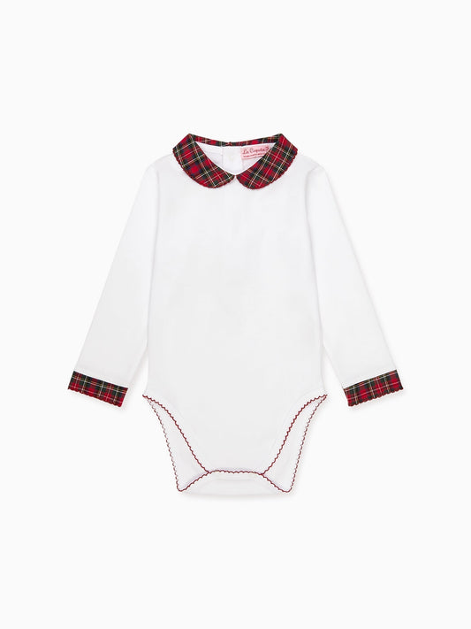 Red Tartan Bastia Baby Bodysuit