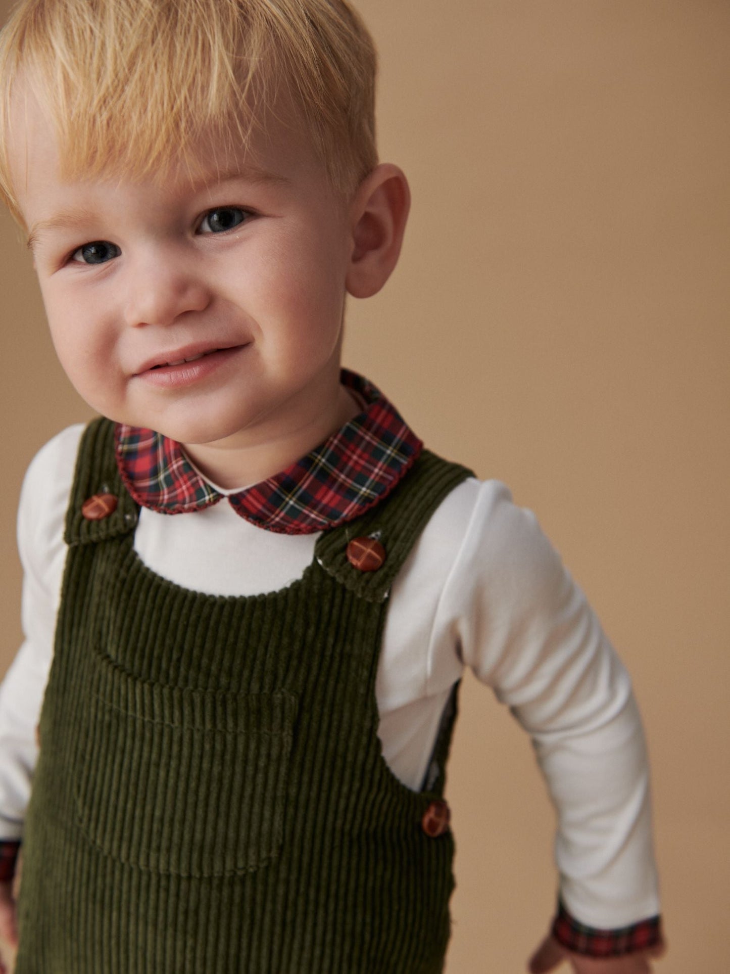 Bastia Baby Body Vest, Coroza Baby Dungarees & Denia Baby Cardigan Outfit Bundle