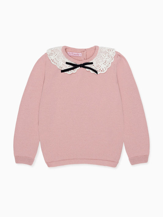 Dusty Pink Blanca Merino Girl Sweater