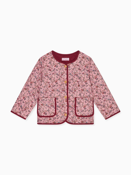 Dusty Pink Floral Calida Baby Girl Jacket