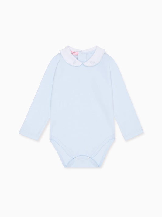 Dusty Blue Cielo Baby Bodysuit