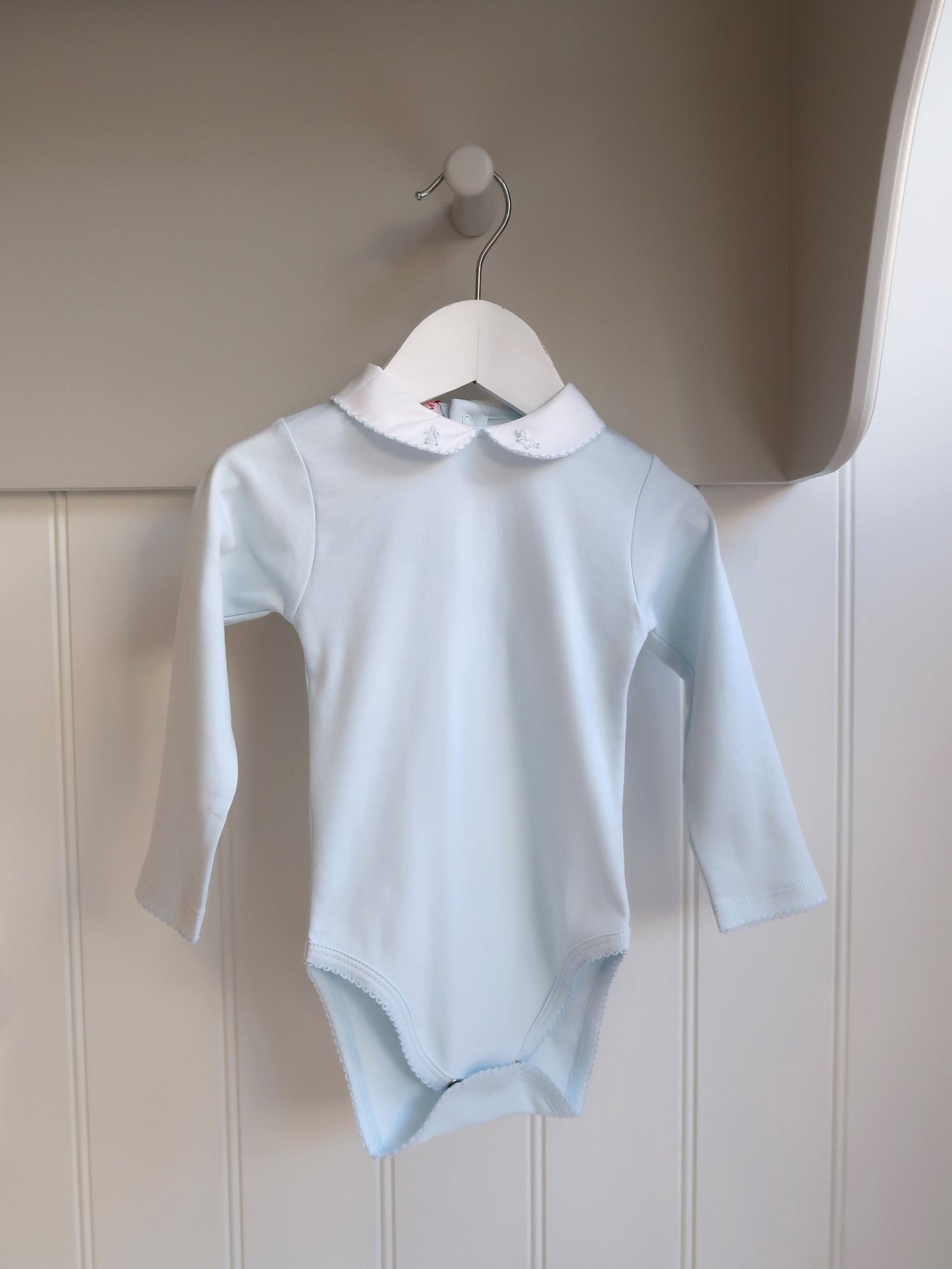 Dusty Blue Cielo Baby Bodysuit