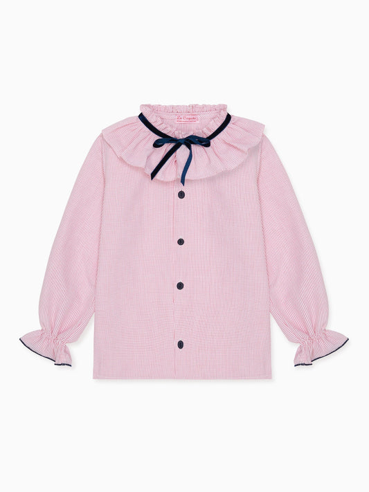 Red Check Felixa Girl Long Sleeve Shirt