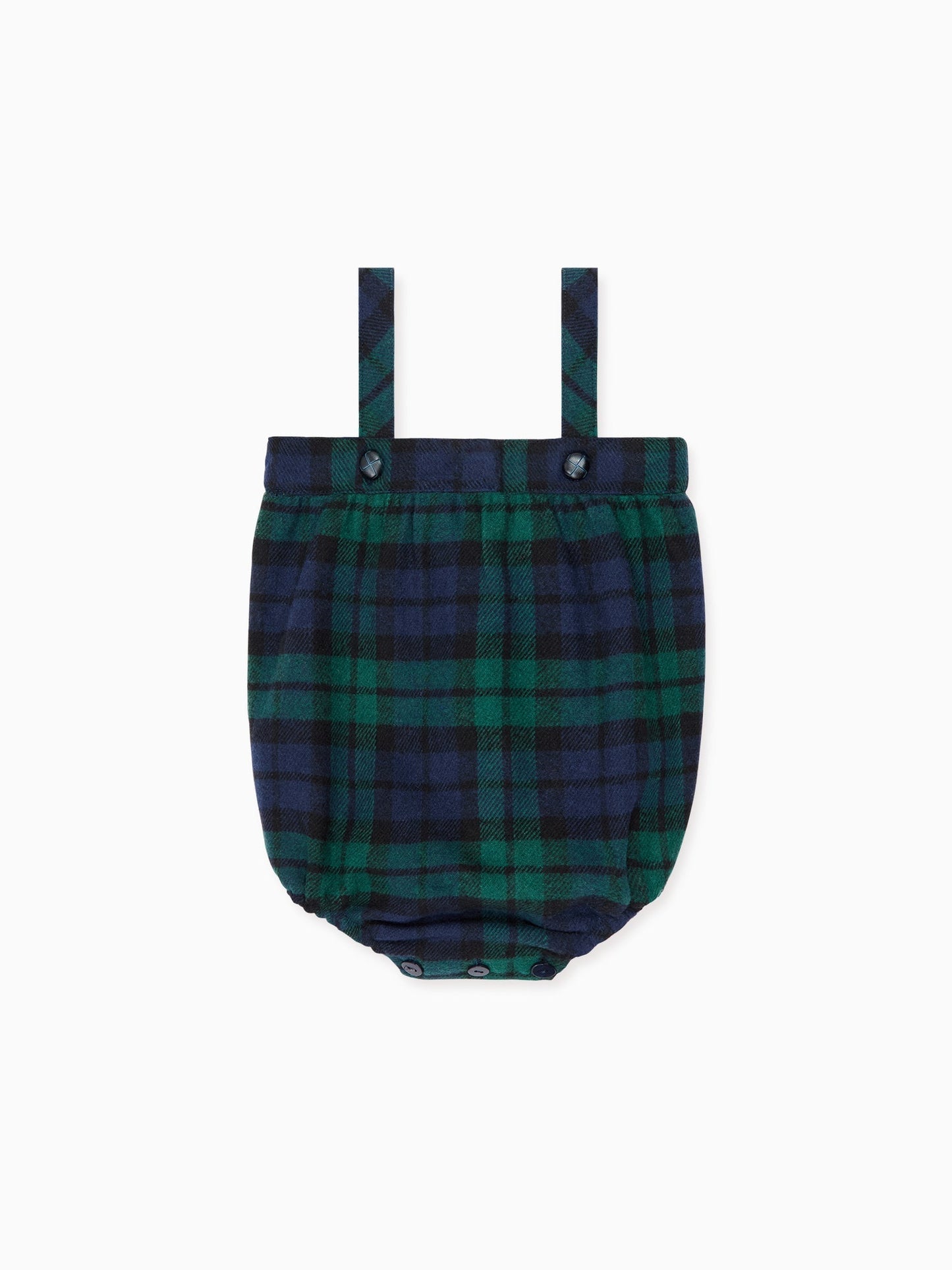 Green Tartan Filada Baby Romper Overalls