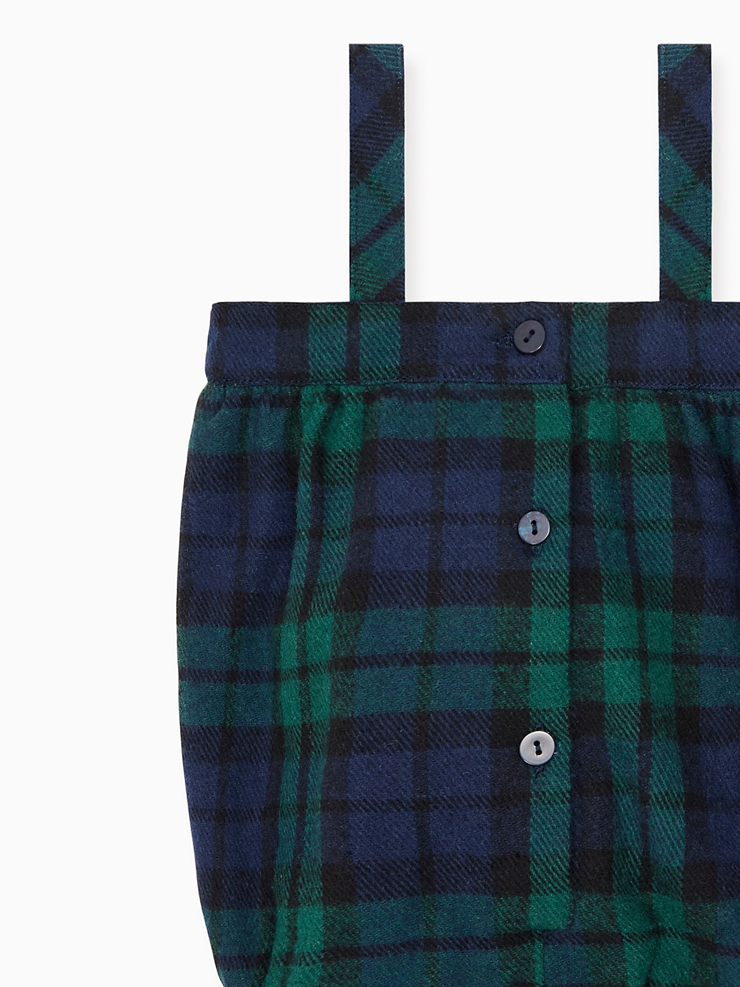 Green Tartan Filada Baby Romper Overalls