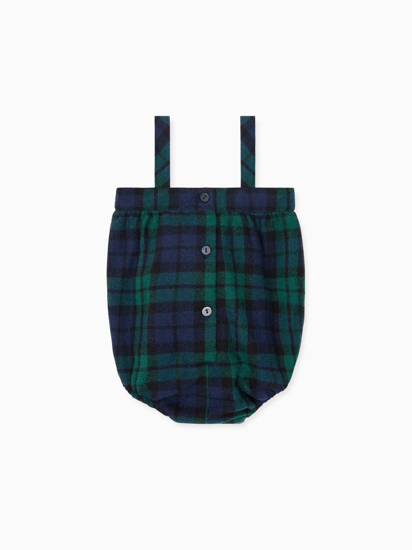 Green Tartan Filada Baby Romper Overalls