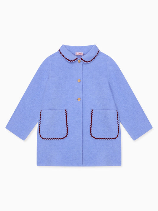 Dusty Blue Henrietta Girl Coat