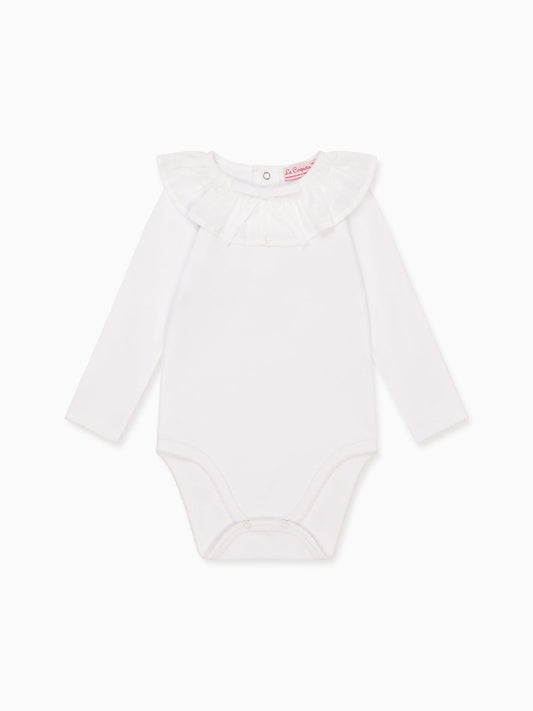 White Laya Baby Girl Bodysuit