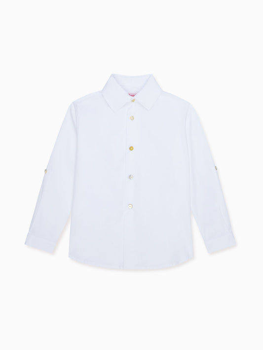 White Nico Long Sleeve Boy Shirt