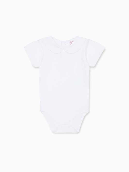 White Perla Baby Bodysuit