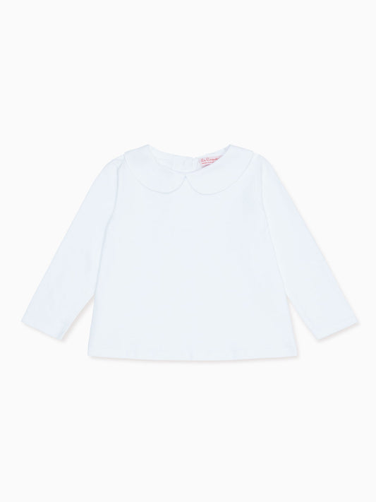White Romo Long Sleeve Baby Top